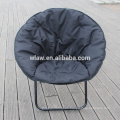 ocio silla redonda plegable, silla de algodón acolchado, negro, cómodo